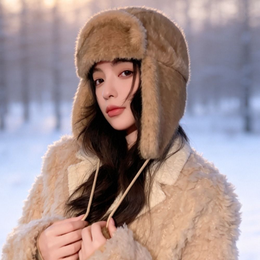 暖かいポリエステル製トラッパーエアフラップハット 防風ポンポ - Trapper Hat Ear Flap のレビューと価格