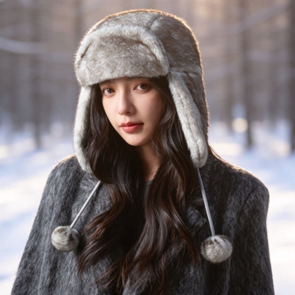 暖かいポリエステル製トラッパーエアフラップハット 防風ポンポ - Trapper Hat Ear Flap のレビューと価格