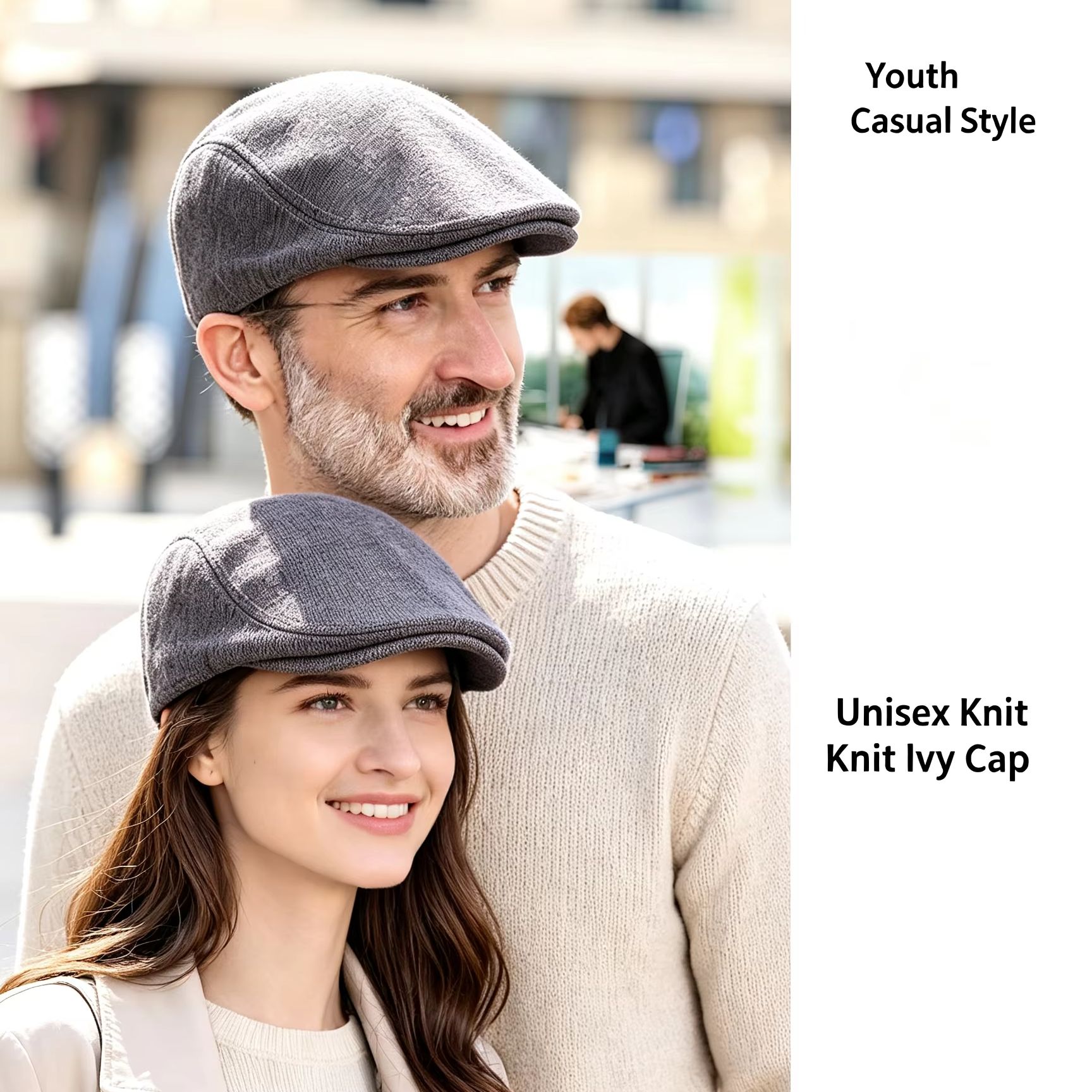 クラシックなヴィンテージニュースボーイハット、男女兼用、伸縮 - Newsboy Cap Ivy のレビューと価格