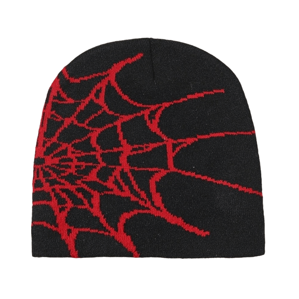 Y2Kソフトスパイダーウェブ柄ビーニーキャップ ストレッチウ - Beanie Cuffed Knit のレビューと価格