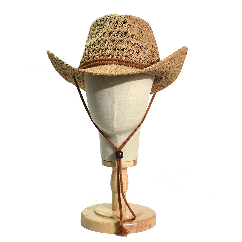 男性と女性のための手作りのカウボーイ麦わら帽子,ビーチ帽子, - Cowboy Hat Straw のレビューと価格