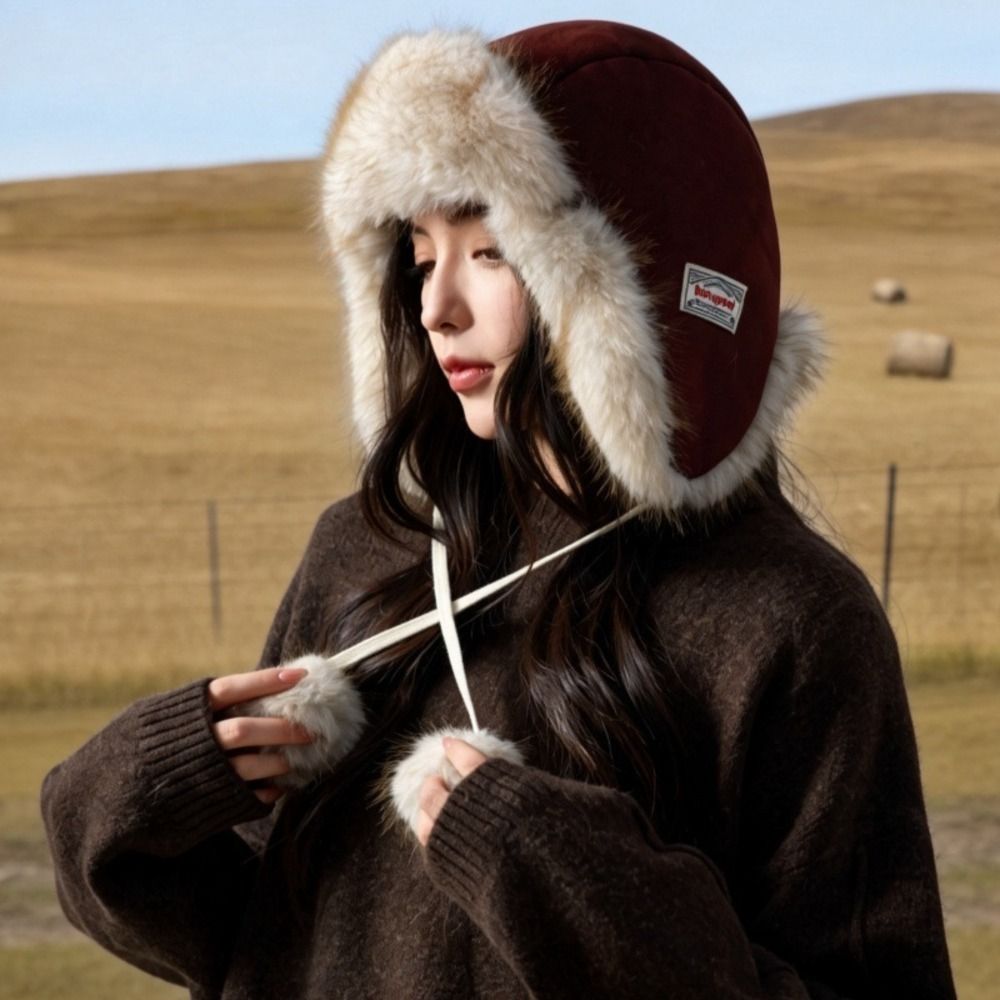 ポリエステルフリース裏地トラッパーハット 防風ポンポン付きイ - Trapper Hat Ear Flap のレビューと価格