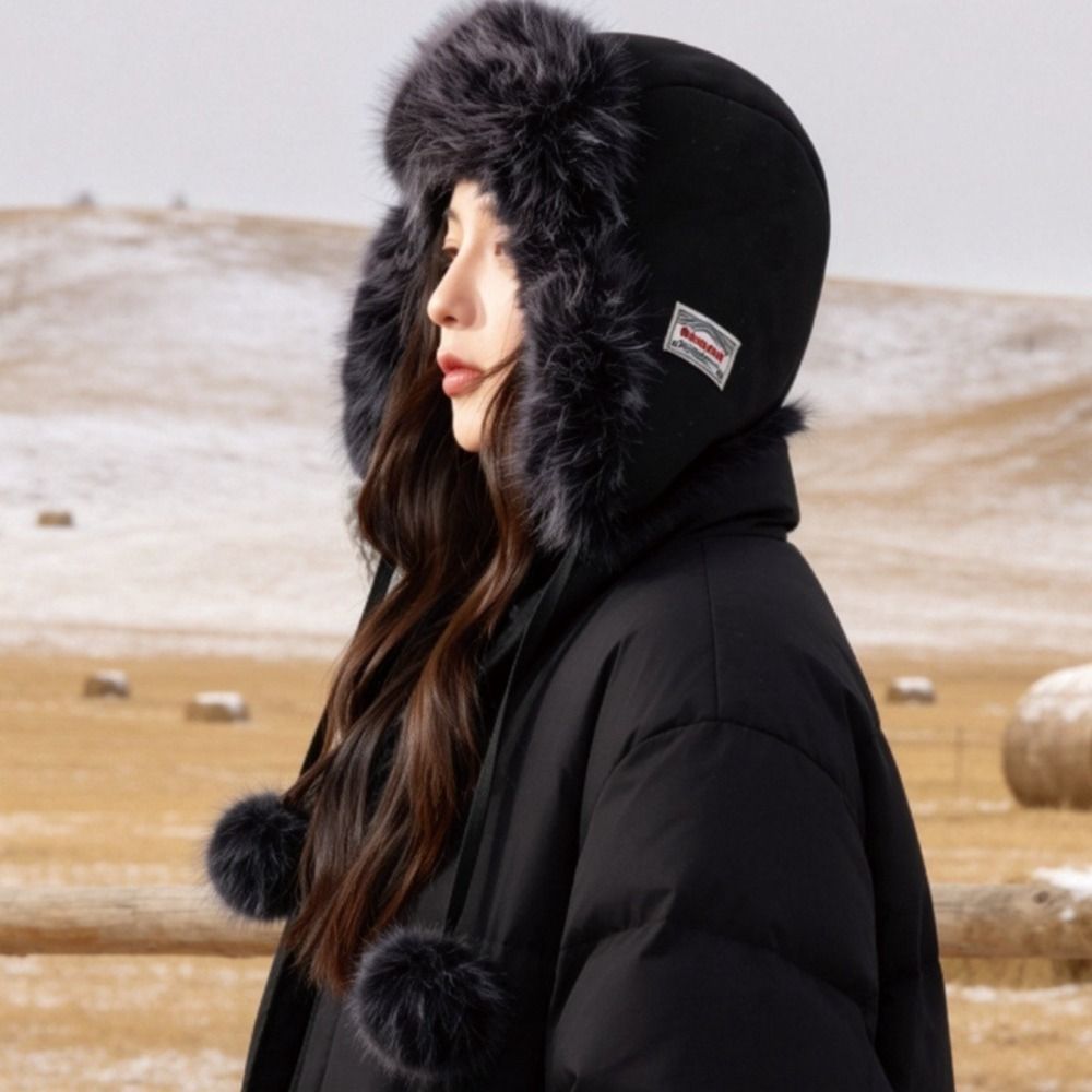 ポリエステルフリース裏地トラッパーハット 防風ポンポン付きイ - Trapper Hat Ear Flap のレビューと価格